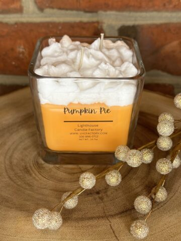 pumpkin pie dessert candle