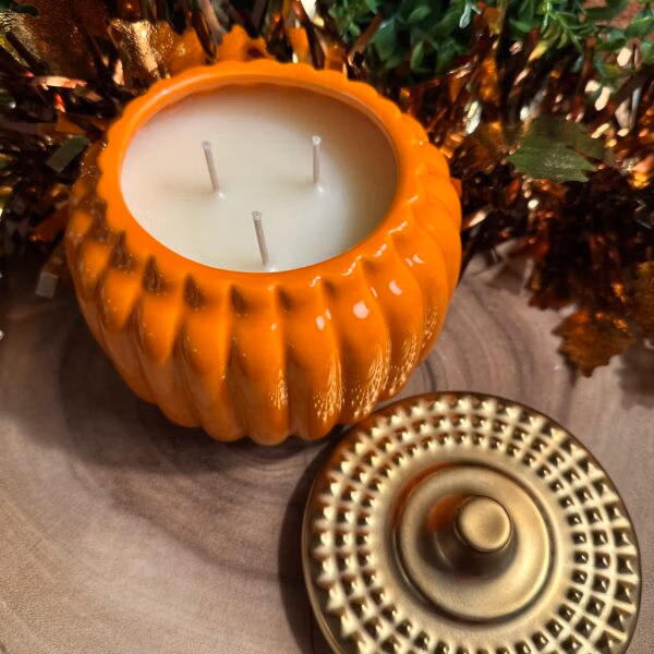 18oz orange pumpkin jar overhead