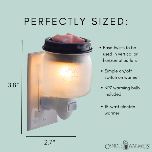 Glass Mason Jar Pluggable Fragrance Warmer 3