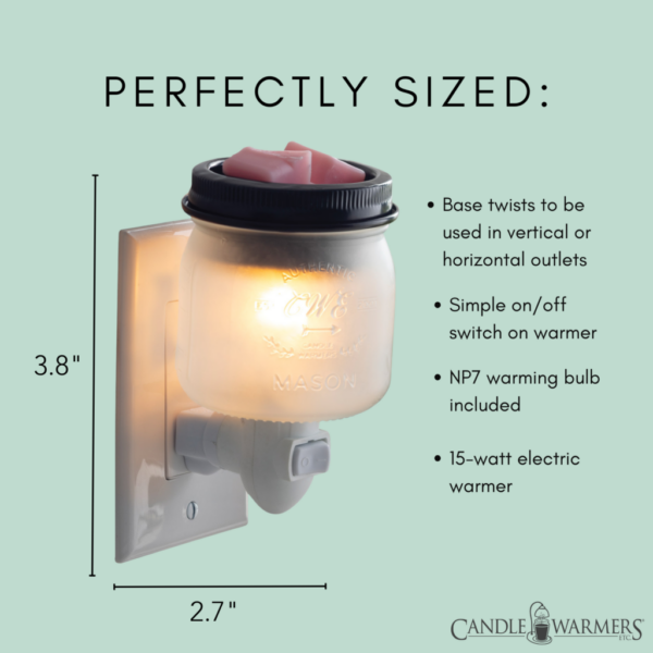 Glass Mason Jar Pluggable Fragrance Warmer 3