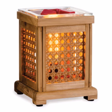 Wood & Cane Vintage Style Bulb Illumination Fragrance Warmer 1