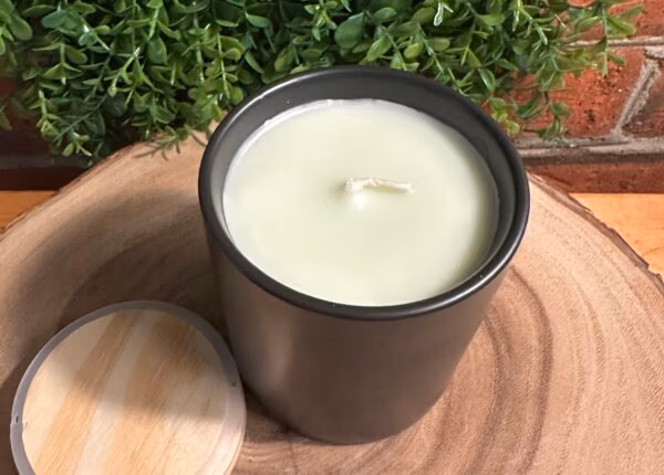 One of our famous Handmade Scented Candles by The Lighthouse Candle Factory in Kernersville, NC.