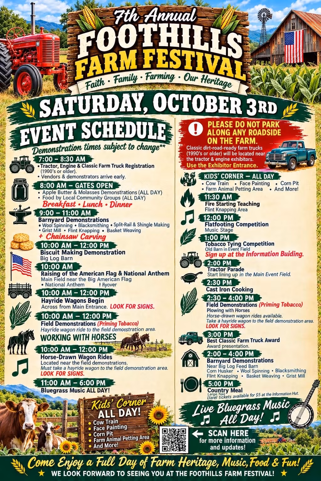 Ad for 7th Annual Foothills Farm Festival.